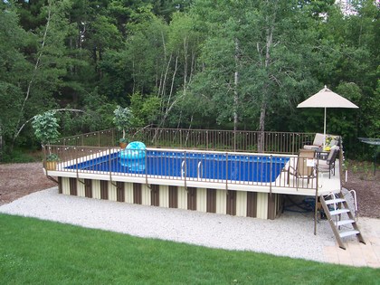 a Gibraltar Pool installed and ready to swim in